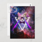 ヒップスター銀河系猫 ポストカード (正面/裏面)