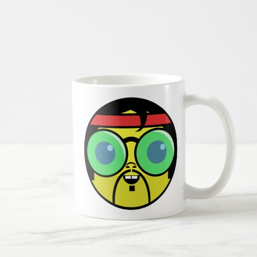 ヒップスター顔コーヒーマグ コーヒーマグカップ (右)