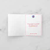 ヒップスター風のサンタクロースのクリスマスカード サンキューカード (内部)