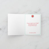 ヒップスター風サンタの面白いクリスマスカード サンキューカード (内部)