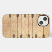 ヒップスター風リネン矢印 iPhoneケース (裏面横)