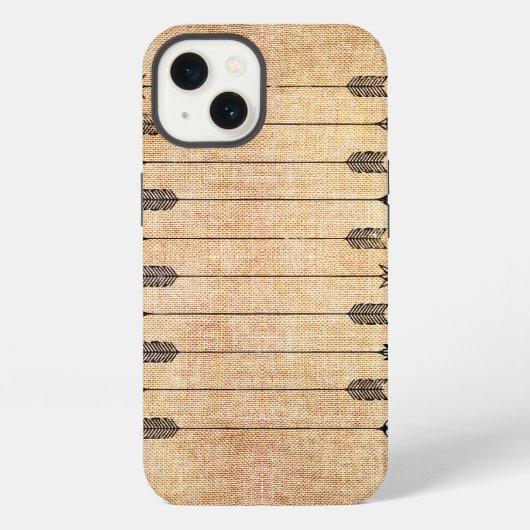 ヒップスター風リネン矢印 iPhoneケース (裏面)