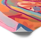 ヒップスター鹿カラフルポスター ポスター (角)