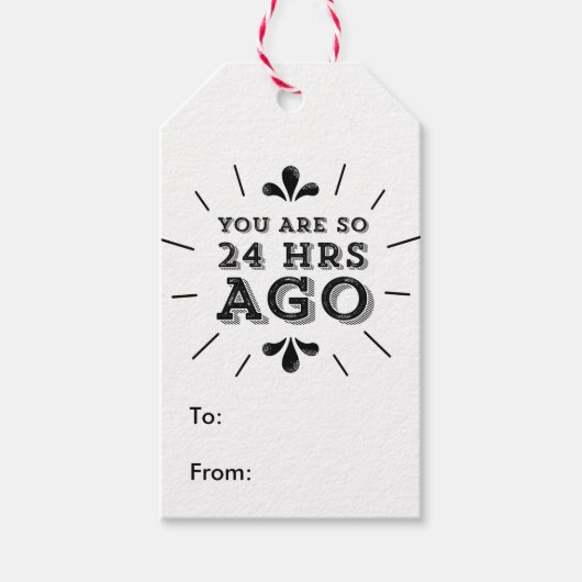 ヒップスター24時間前おもしろい ギフトタグ (正面)