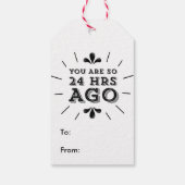 ヒップスター24時間前おもしろい ギフトタグ (裏面)