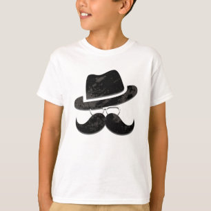 ヒップスター おじさん ヒゲ ハット メガネ ヴィンテージ オリジナル Tシャツ