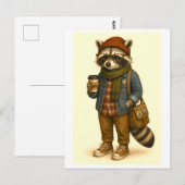 ヒップスター・アライグマのポストカード ポストカード (正面/裏面)