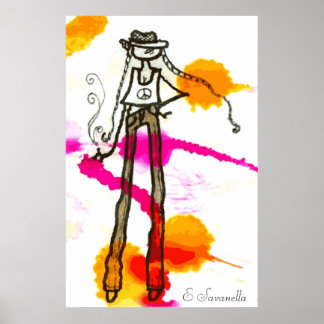 ヒップスター・ガール・ポスター ポスター