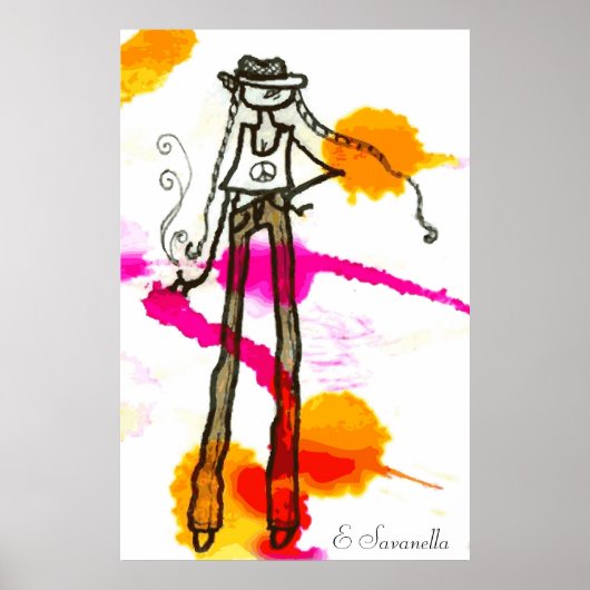 ヒップスター・ガール・ポスター ポスター (正面)