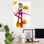 ヒップスター・ガール・ポスター ポスター (ホームオフィス)