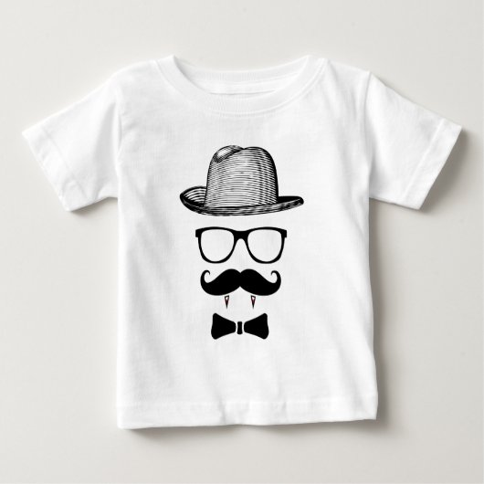 ヒップスター・ヴァンパイア・紳士 ベビーTシャツ (正面)