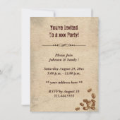 ヒップスター-ヴィンテージのエスプレッソのコーヒー絵画 招待状 (裏面)