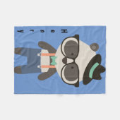 ヒップスパーソナライズされたター氏パンダクールベアベビー フリースブランケット (正面(横))