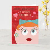 ヒップス予測できなターレトロGal Employee Anniversary カード (黄色い花)