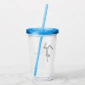 ヒップパーソナライズされたホップダンスシルエットタンブラー アクリルタンブラー (裏面)