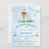 ヒップヒッポホーレー！バースデーパーティー招待状 招待状 (正面)