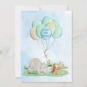 ヒップヒッポホーレー！バースデーパーティー招待状 招待状 (裏面)