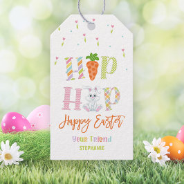ヒップホップうさぎイースターかわいいお菓子袋 ギフトタグ