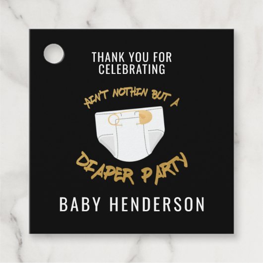 ヒップホップおむつパーティーありがとう フェイバータグ (正面)