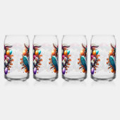 ヒップホップおもしろいガングスターバニーイースターアーバンデザイン ガラス缶 (右)