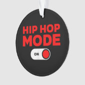 ヒップホップおもしろいデザイン女子男性へ90sヒップホップダン オーナメント (正面)