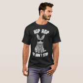ヒップホップが止まらないウサギ Tシャツ (正面フル)