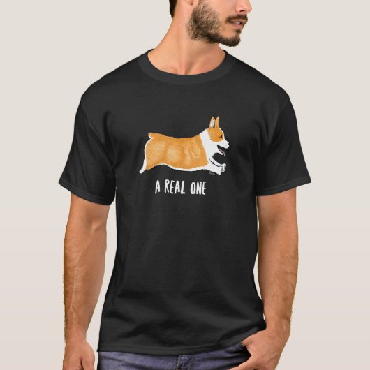 ヒップホップと犬のための本当のコーギー Tシャツ (正面)