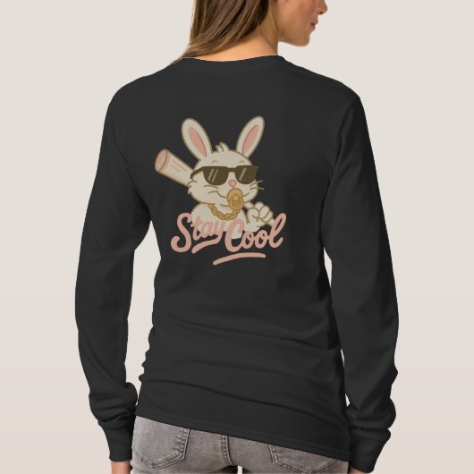 ヒップホップのウサギ Tシャツ (裏面)