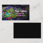 ヒップホップのダンサーまたは落書きの引出しのペンキ色 名刺 (正面/裏面)