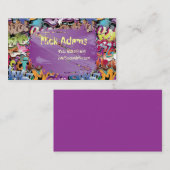 ヒップホップのダンサーまたは落書きの引出しの文字のモダン 名刺 (正面/裏面)