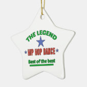 ヒップホップのダンスの伝説 セラミックオーナメント (左)