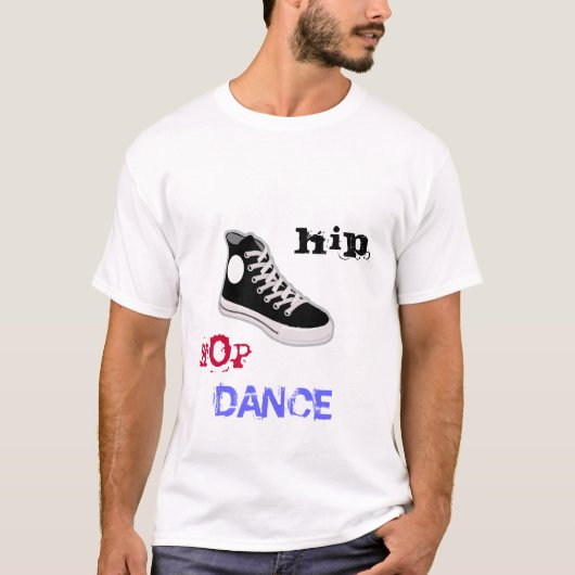 ヒップホップのダンスの靴のTシャツ Tシャツ (正面)