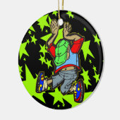 ヒップホップのダンス セラミックオーナメント (左)