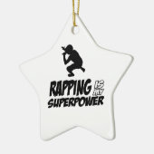 ヒップホップのデザインを叩くこと セラミックオーナメント (左)