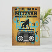 ヒップホップのバーの（ユダヤ教の）バル・ミツバーのサンキューカード サンキューカード (スタンド正面)