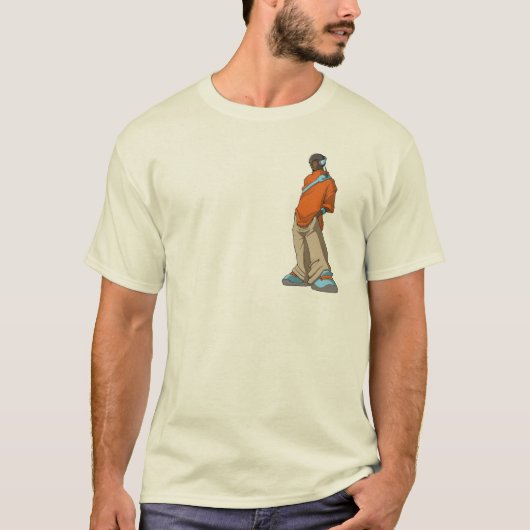 ヒップホップのヘッドホーンの人 Tシャツ (正面)