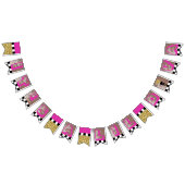 ヒップホップのベビーシャワーのLilの花型女性歌手の旗 バンティングフラッグ (全)