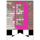 ヒップホップのベビーシャワーのLilの花型女性歌手の旗 バンティングフラッグ (第2の旗)