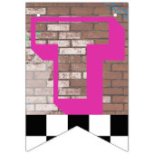 ヒップホップのベビーシャワーのLilの花型女性歌手の旗 バンティングフラッグ (第3の旗)