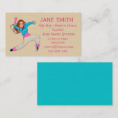 ヒップホップのモダンダンスの先生のダンスのスタジオ 名刺 (正面/裏面)