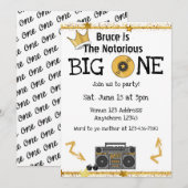 ヒップホップの大物Notorious BIGの1歳の誕生日 招待状 (正面/裏面)