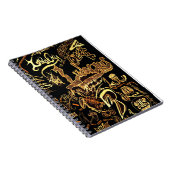 ヒップホップの落書きのノート ノートブック (右側)