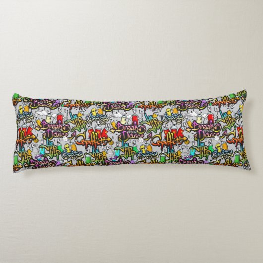 ヒップホップの落書きの体の枕 ボディピロー (裏面)