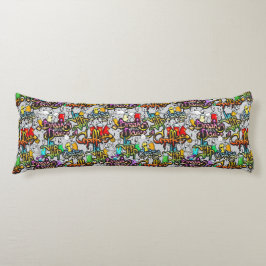 ヒップホップの落書きの体の枕 ボディピロー