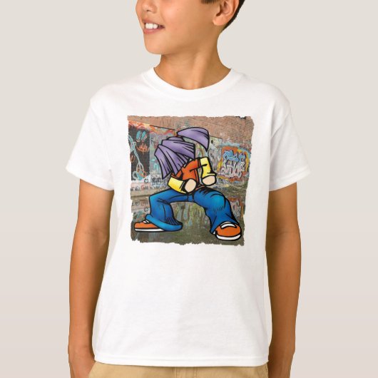 ヒップホップの落書きのTシャツ Tシャツ (正面)