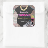 ヒップホップの裏返し赤ちゃんシャワーお気に入りシール スクエアシール (バッグ)