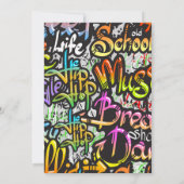 ヒップホップの赤ちゃんシャワーカードの招待状 招待状 (裏面)