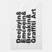 ヒップホップの4つの要素 キッチンタオル (縦)