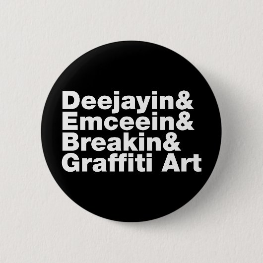 ヒップホップの4つの要素 缶バッジ (正面)