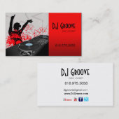 ヒップホップのDJのディスクジョッキー-音楽業界カード 名刺 (正面/裏面)